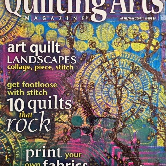 Quilting Arts Magazine April May 2009 Art Quilt Landscapes Collage Piece And Sti - Picture 8 of 14